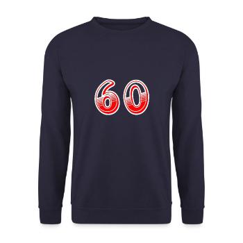 LUCKY NUMBER SIXTY 60 LUCKY NUMBER JERSEY RETRO - Unisex Sweatshirt - navy - Front - Alina (178cm) & Michal (187cm)
