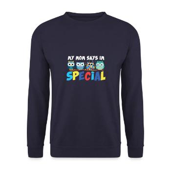 Mouvement d’éducation spécialisée Autism Awareness Gesc - Sweat-shirt Unisexe - marine - Devant - Alina (178cm) & Michal (187cm)