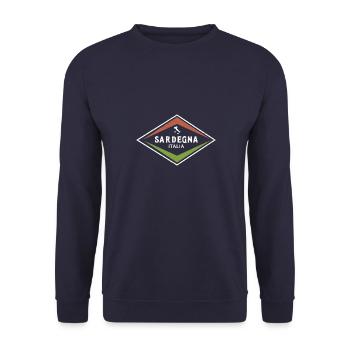 Sardaigne Italie Vacances Voyage Île Drapeau - Sweat-shirt Unisexe - marine - Devant - Alina (178cm) & Michal (187cm)