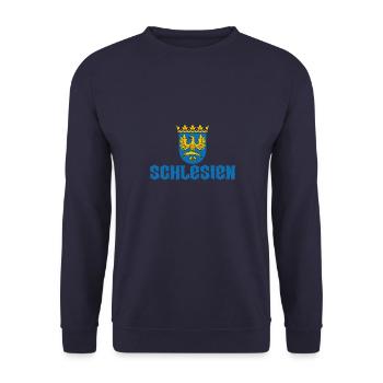 Schlesien Provinz Region Wappen Breslau - Unisex Pullover - Navy - Vorne - Alina (178cm) & Michal (187cm)