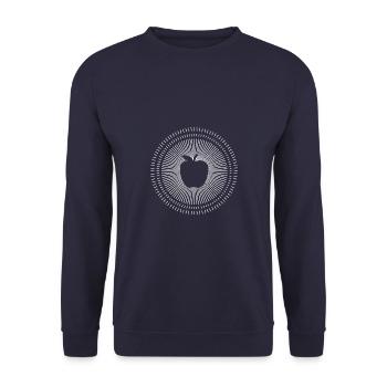 Apple - Unisex Sweatshirt - navy - Front - Alina (178cm) & Michal (187cm)