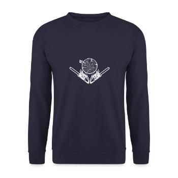 Tronçonneuse Axt Förster Bûcheron scie chaîne - Sweat-shirt Unisexe - marine - Devant - Alina (178cm) & Michal (187cm)