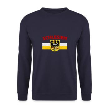 Breslau Schlesien Schlesisch Region Provinz - Unisex Pullover - Navy - Vorne - Alina (178cm) & Michal (187cm)