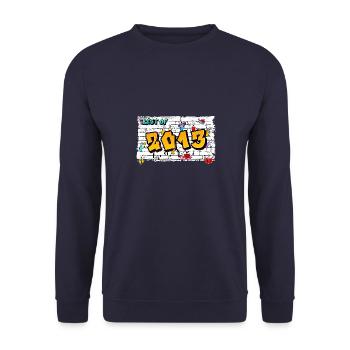 Rebel Roots 2013 Graffiti – 12 Years of Urban Edge - Unisex Sweatshirt - navy - Front - Alina (178cm) & Michal (187cm)