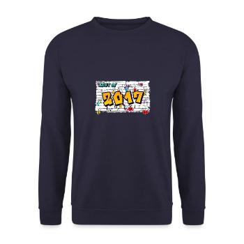 Street Pulse 2017 Graffiti – 8 Years of Rebel - Unisex Sweatshirt - navy - Front - Alina (178cm) & Michal (187cm)