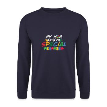 Mouvement d’éducation spéciale de sensibilisation à l’autisme Gesc - Sweat-shirt Unisexe - marine - Devant - Alina (178cm) & Michal (187cm)