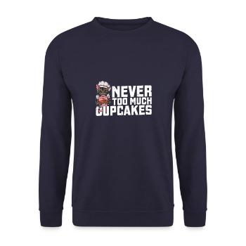 Hobbybäcker Katze Kuchen Dessert Backen - Unisex Pullover - Navy - Vorne - Alina (178cm) & Michal (187cm)