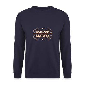 Orchestre d’instruments à vent basson basson musique - Sweat-shirt Unisexe - marine - Devant - Alina (178cm) & Michal (187cm)