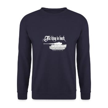 Panzerkampfwagen Tiger Panzer Königstiger Soldaten - Unisex Pullover - Navy - Vorne - Alina (178cm) & Michal (187cm)