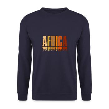 Africa History Afro Comb Hair Culture Hairstyle - Unisex Sweatshirt - navy - Front - Alina (178cm) & Michal (187cm)
