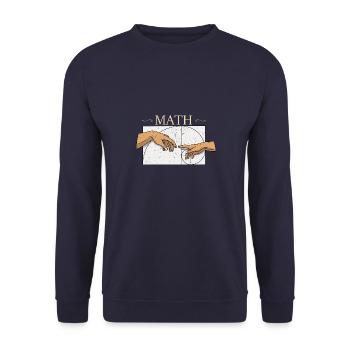 Fibonacci Zahlen Mathe Kunst Geometrie Geek - Unisex Pullover - Navy - Vorne - Alina (178cm) & Michal (187cm)
