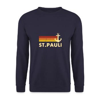 Sankt Pauli Hamburg Norddeutschland Moin - Unisex Pullover - Navy - Vorne - Alina (178cm) & Michal (187cm)