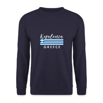 Mykonos Athen Korfu Urlaub Griechenland - Unisex Pullover - Navy - Vorne - Alina (178cm) & Michal (187cm)