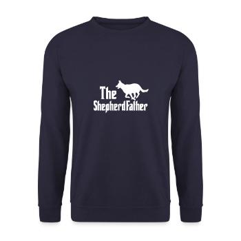 Deutscher Schäferhund Hund Herren Motiv Hunde Papa - Unisex Pullover - Navy - Vorne - Alina (178cm) & Michal (187cm)