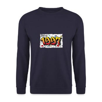 Rad since 1997 Street Art – 28 Years of Raaw - Unisex Sweatshirt - navy - Front - Alina (178cm) & Michal (187cm)
