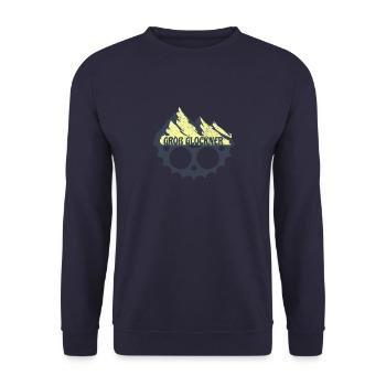 Cycling on the Grossglockner - Unisex Sweatshirt - navy - Front - Alina (178cm) & Michal (187cm)