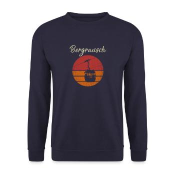 Bergrausch Gondole Téléphérique Sommet cadeau - Sweat-shirt Unisexe - marine - Devant - Alina (178cm) & Michal (187cm)