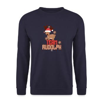 Team Rudolph Crew - Unisex Pullover - Navy - Vorne - Alina (178cm) & Michal (187cm)