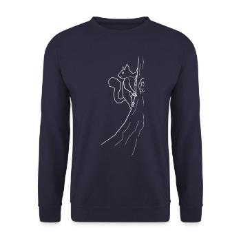 Squirrel - white - Unisex Sweatshirt - navy - Front - Alina (178cm) & Michal (187cm)
