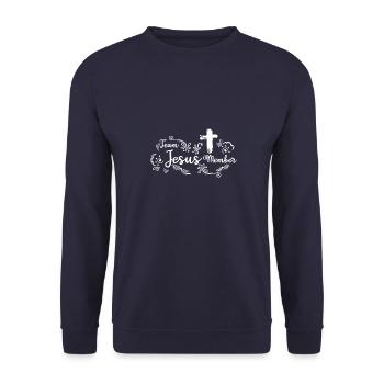Team Jesus - Unisex Sweatshirt - navy - Front - Alina (178cm) & Michal (187cm)