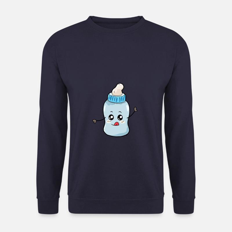 Babyflasche Geburt Geschenk - Unisex Pullover - Navy