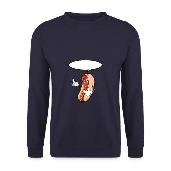 Hot Dog Food Gourmet Gift - Unisex Sweatshirt - navy - Front - Alina (178cm) & Michal (187cm)