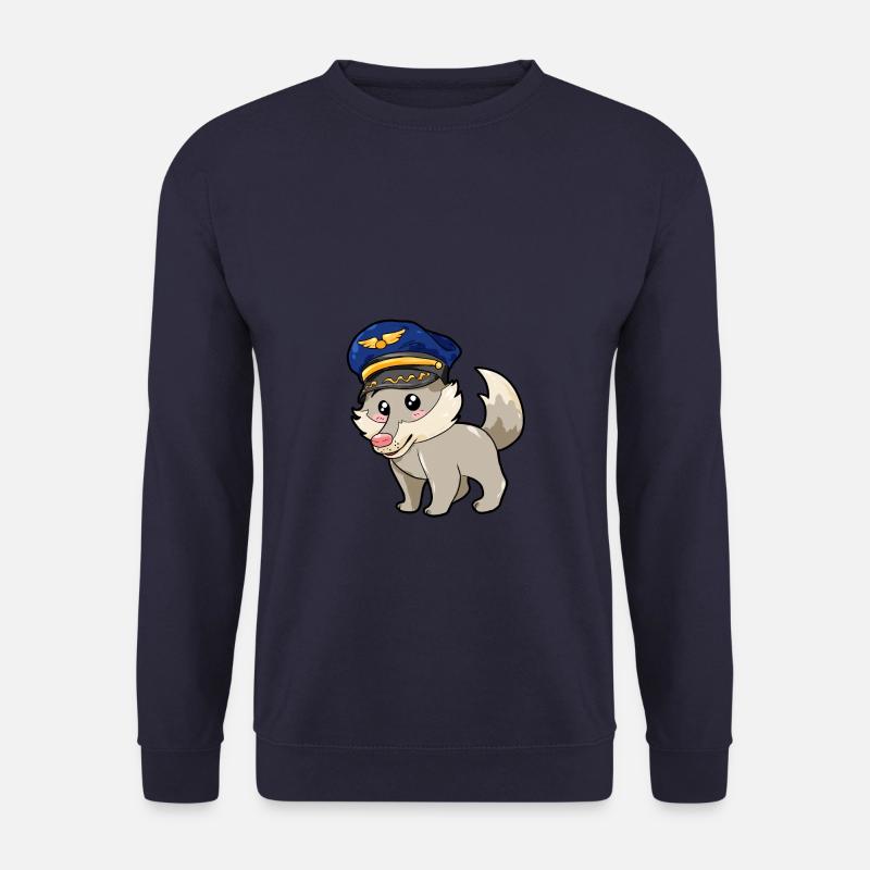 Pilot Wolf - Unisex Sweatshirt - navy