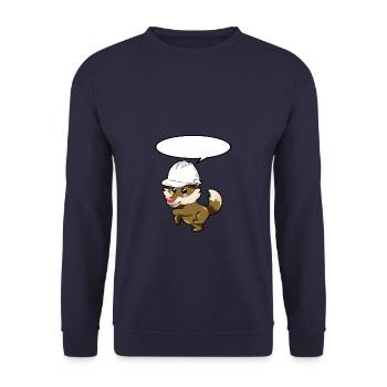 Ingeneur Wolf - Unisex Pullover - Navy - Vorne - Alina (178cm) & Michal (187cm)