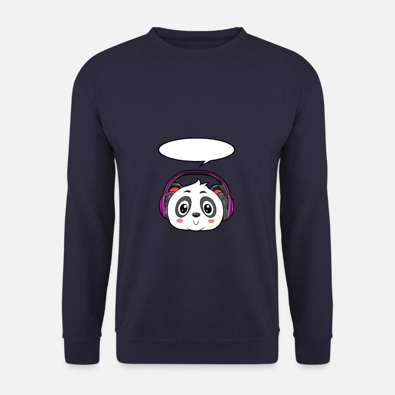 Panda mit Kopfhörer - Unisex Pullover - Navy