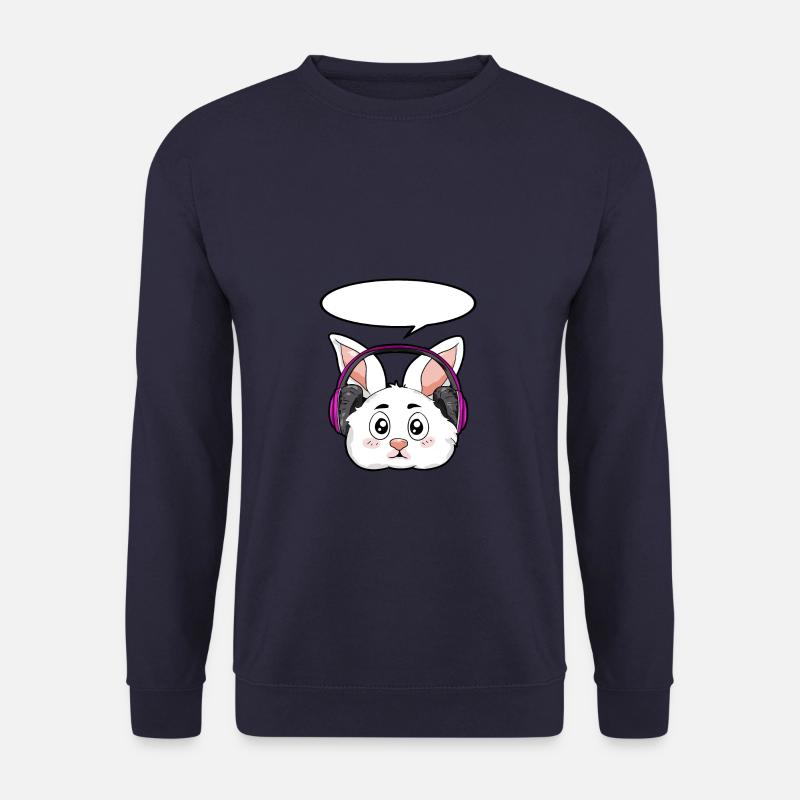 Hase mit Kopfhörer - Unisex Pullover - Navy