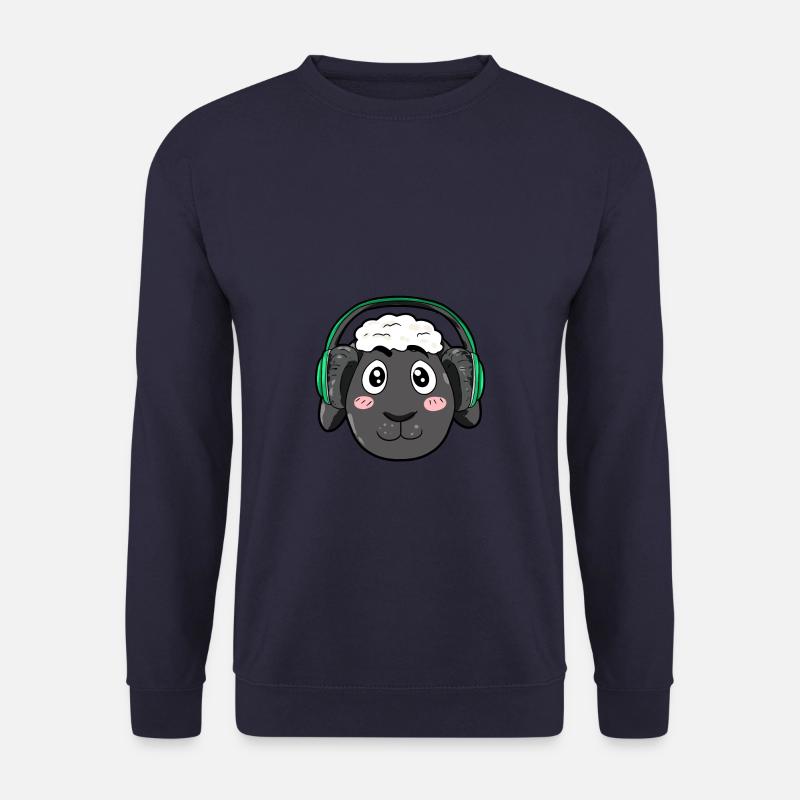 Schaf mit Kopfhörer - Unisex Pullover - Navy