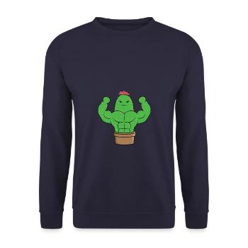 Cactus bodybuilders entraînés cadeau - Sweat-shirt Unisexe - marine - Devant - Alina (178cm) & Michal (187cm)