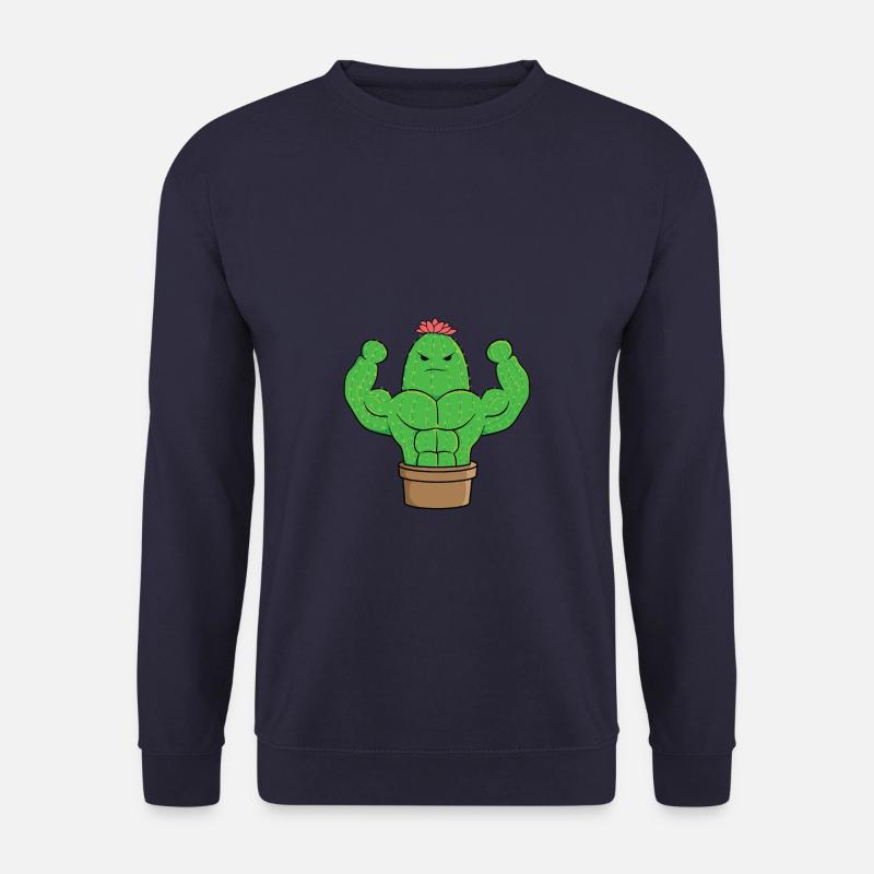 Trained Cactus Bodybuilder Gift - Unisex Sweatshirt - navy