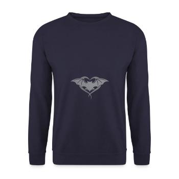 Chauve-souris - Sweat-shirt Unisexe - marine - Devant - Alina (178cm) & Michal (187cm)