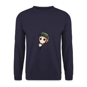 Baby Pilot Pregnant Pregnancy - Unisex Sweatshirt - navy - Front - Alina (178cm) & Michal (187cm)