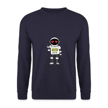 Robot - Unisex Sweatshirt - navy - Front - Alina (178cm) & Michal (187cm)