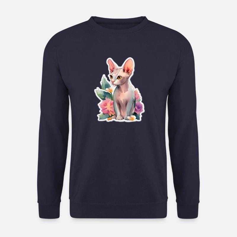 Sphynx-Katze - Unisex Pullover - Navy