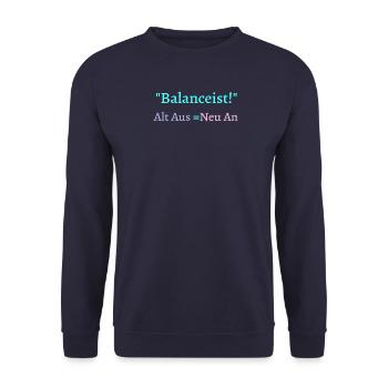 Balancist #1Neu 3 - Unisex Sweatshirt - navy - Front - Alina (178cm) & Michal (187cm)