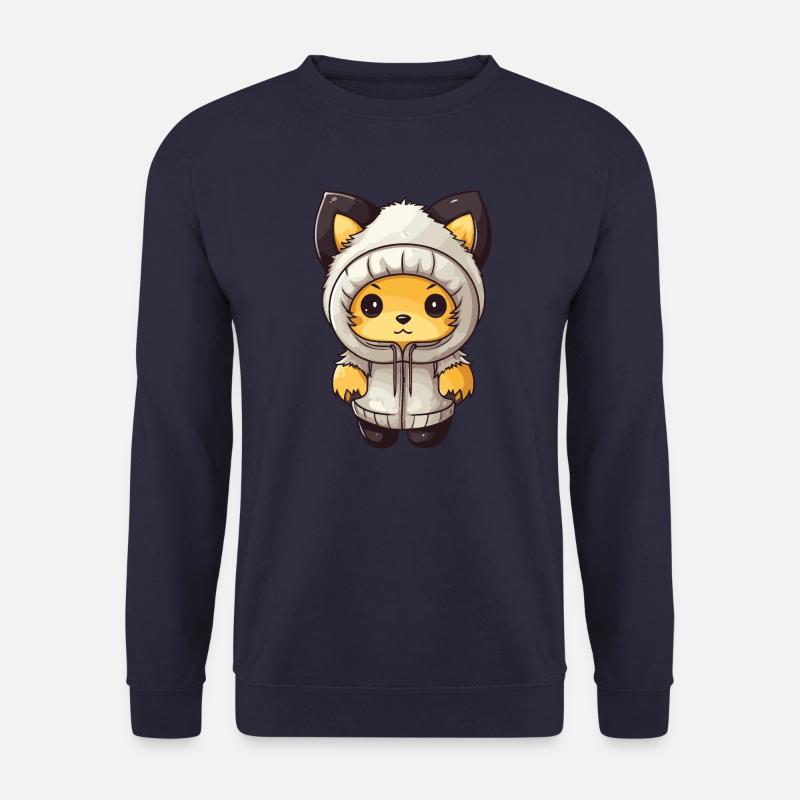 Fuchs Winter Comic Niedlich - Unisex Pullover - Navy