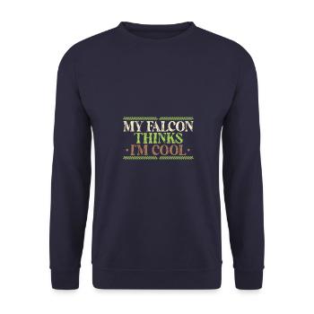 falknerei sport - Unisex Pullover - Navy - Vorne - Alina (178cm) & Michal (187cm)