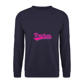 Logo du camionneur - Sweat-shirt Unisexe - marine - Devant - Alina (178cm) & Michal (187cm)