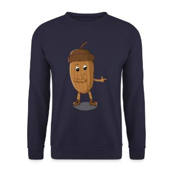 Coole NUSS - Unisex Pullover - Navy - Vorne - Alina (178cm) & Michal (187cm)