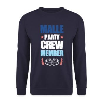 Malle Party Crew - Unisex Sweatshirt - navy - Front - Alina (178cm) & Michal (187cm)