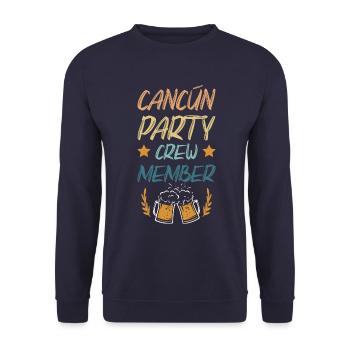 Cancun Party Crew - Unisex Pullover - Navy - Vorne - Alina (178cm) & Michal (187cm)
