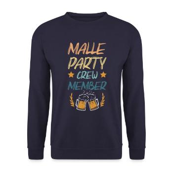 Malle Party Crew - Unisex Pullover - Navy - Vorne - Alina (178cm) & Michal (187cm)