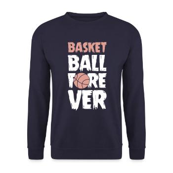 Le basketball pour toujours - Sweat-shirt Unisexe - marine - Devant - Alina (178cm) & Michal (187cm)