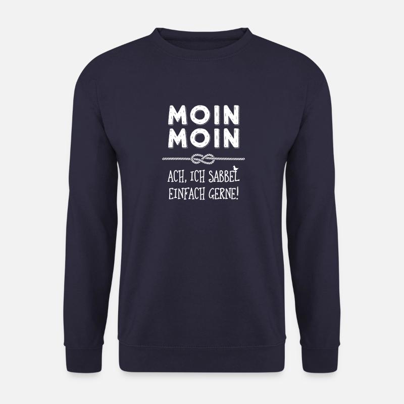 Moin - plattdeutscher norddeutscher Spruch - Unisex Pullover - Navy