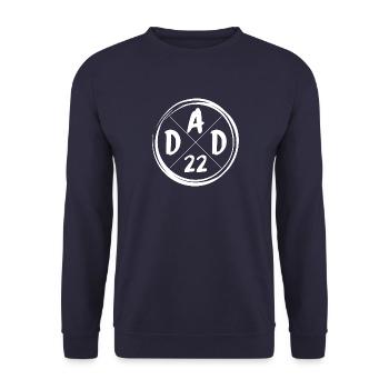 Papa 22 Père à Papa 2022 Bébé Fête des Pères - Sweat-shirt Unisexe - marine - Devant - Alina (178cm) & Michal (187cm)