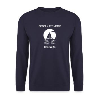 Segeln ist meine Therapie - Unisex Pullover - Navy - Vorne - Alina (178cm) & Michal (187cm)