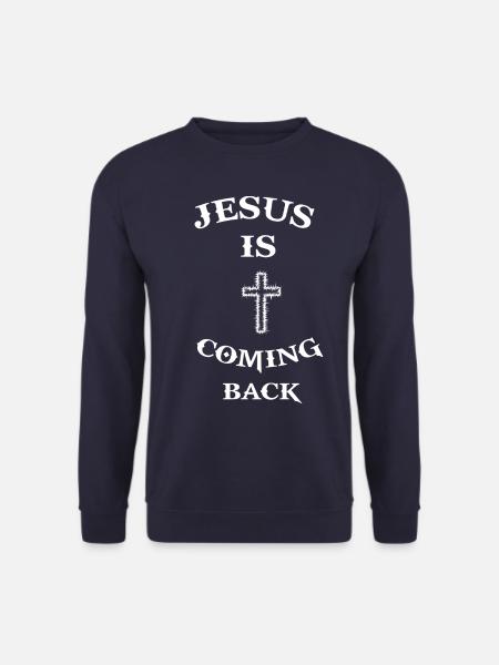 Jesus Christus Auferstehung Erlöser Messias Spruch - Unisex Pullover - Navy